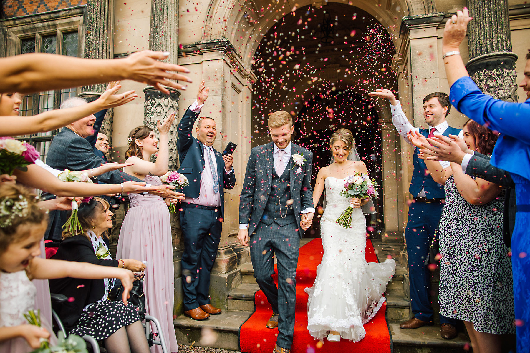 confetti photo at arley hall