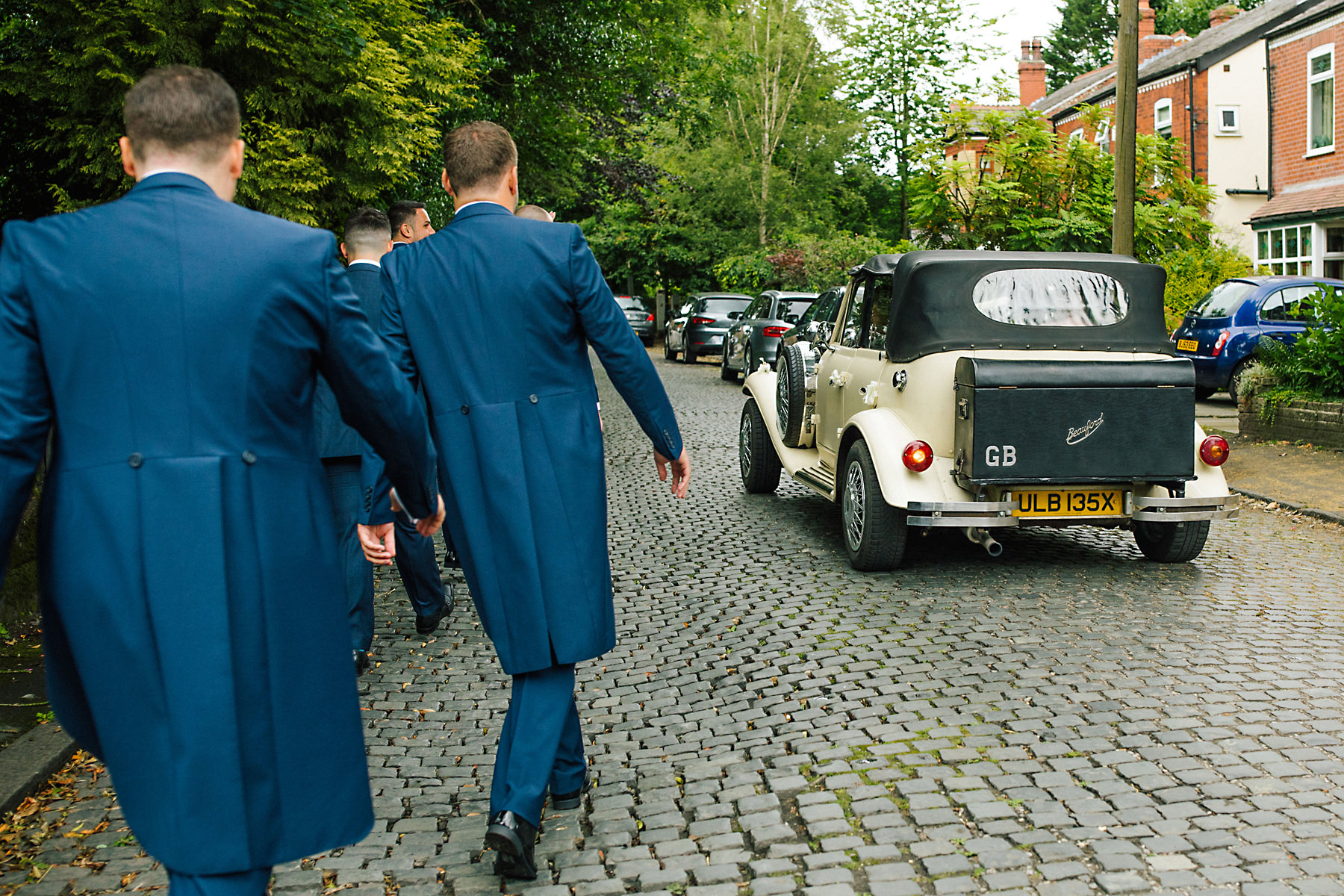 vintage wedding car 