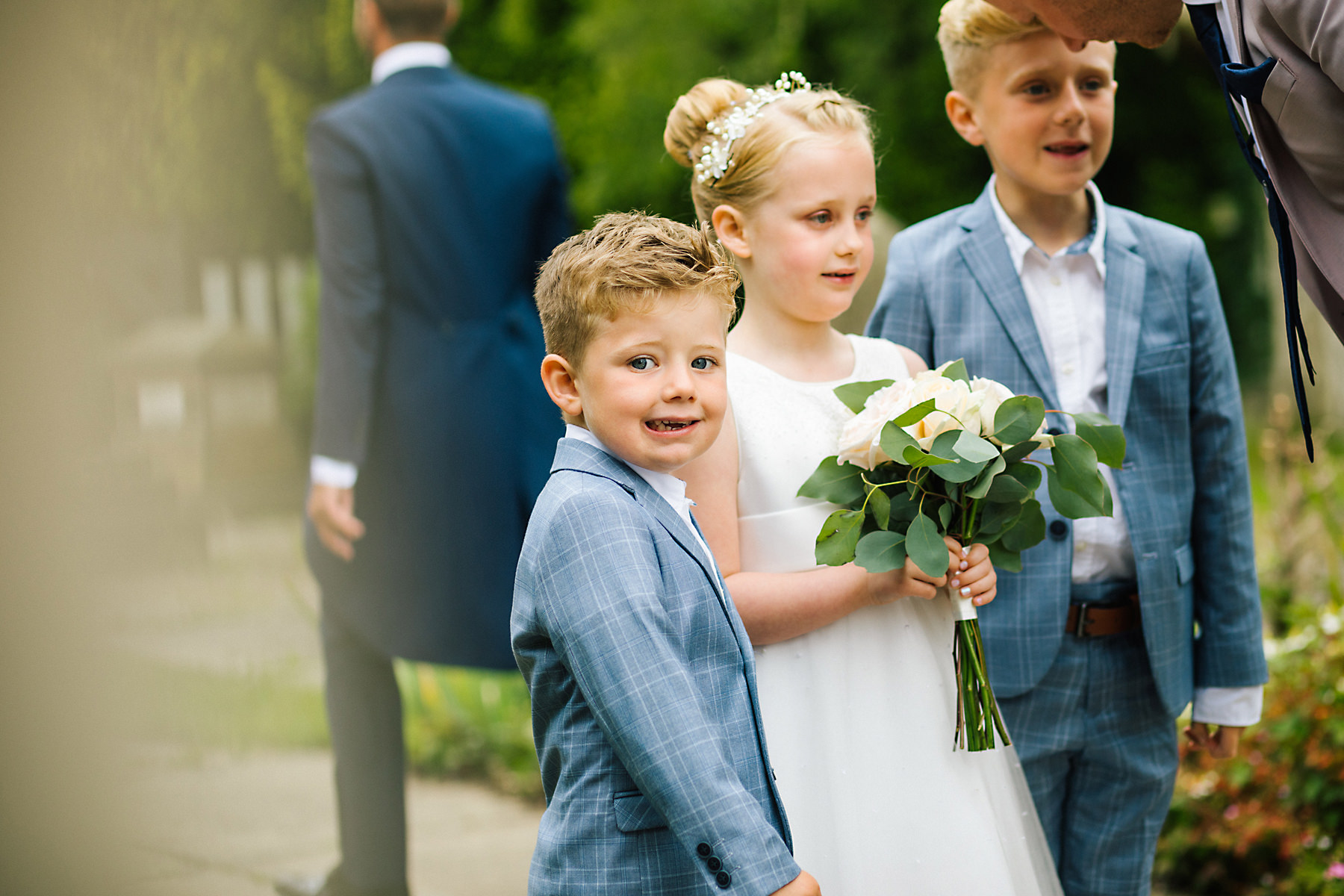 page boy blue suit