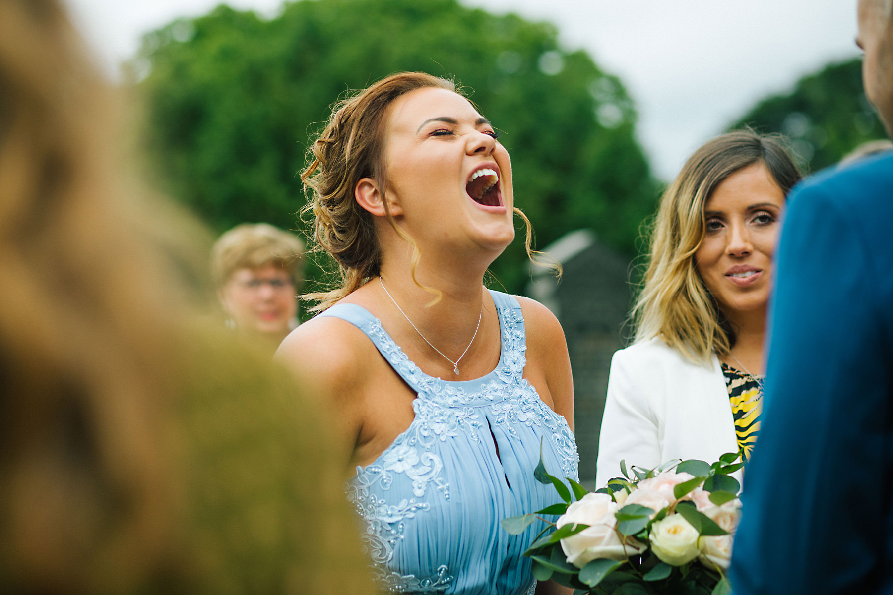 blue bridesmaid dress