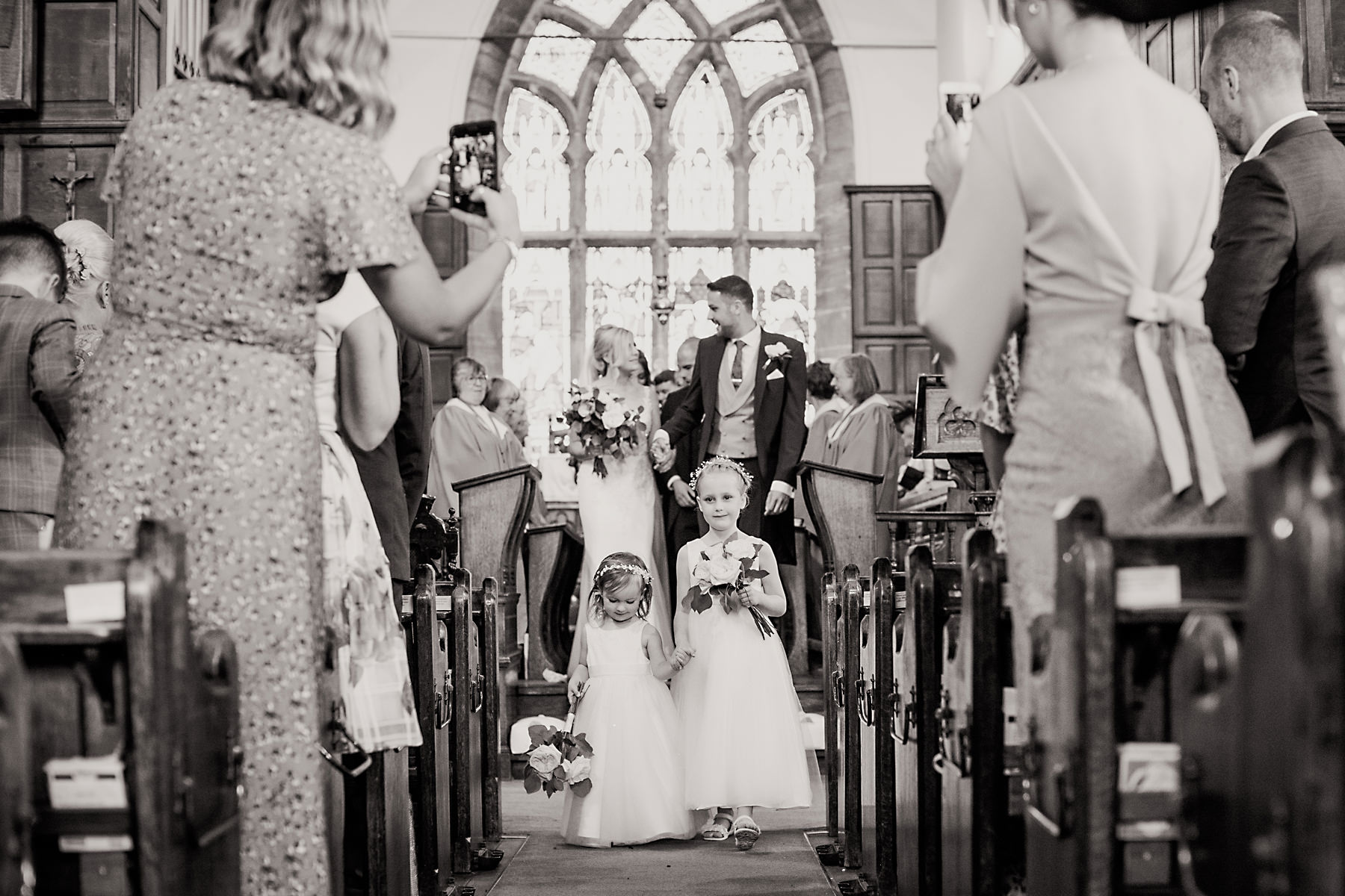 black and white church photo