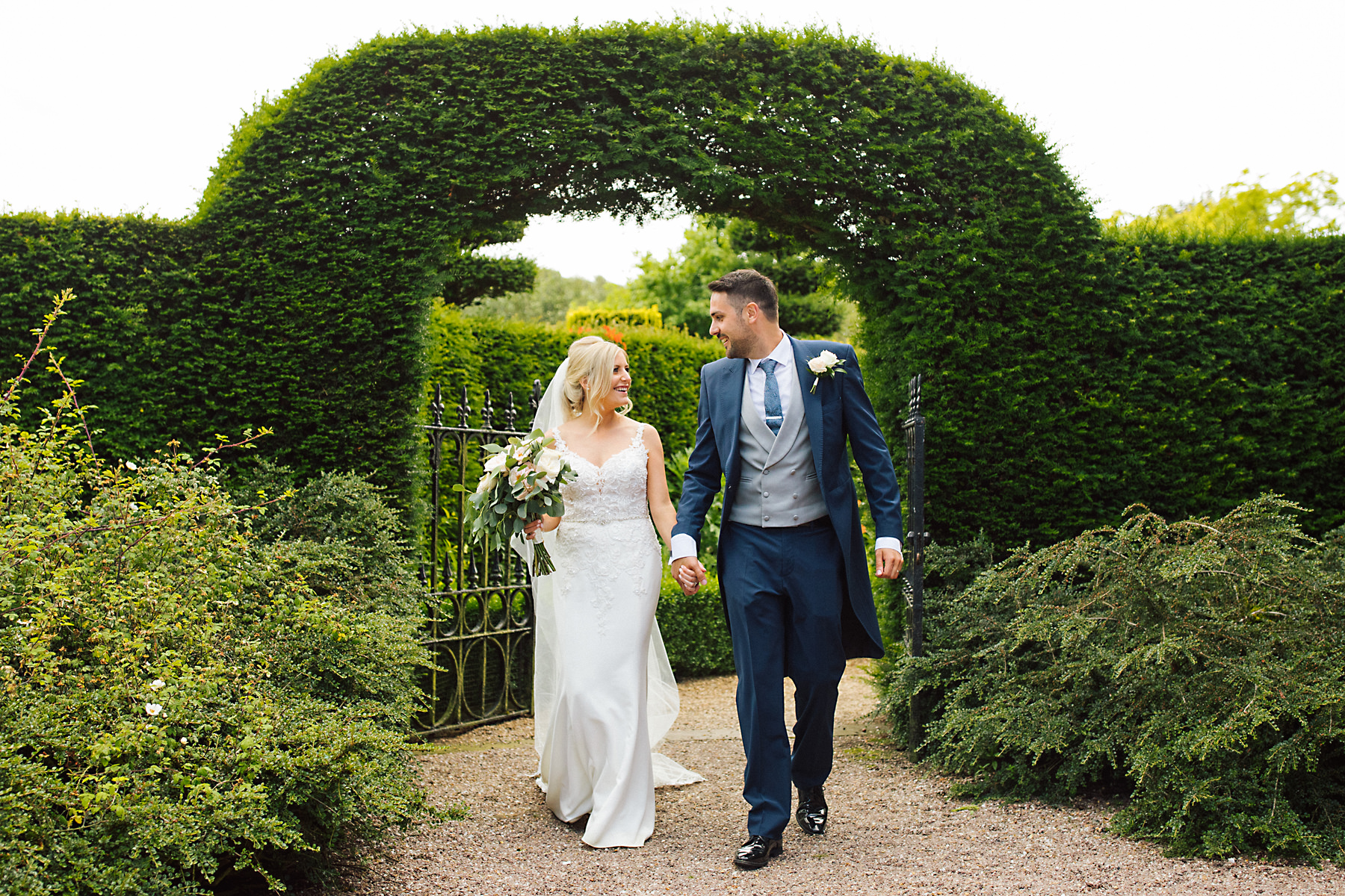 bride and groom at the holford estate