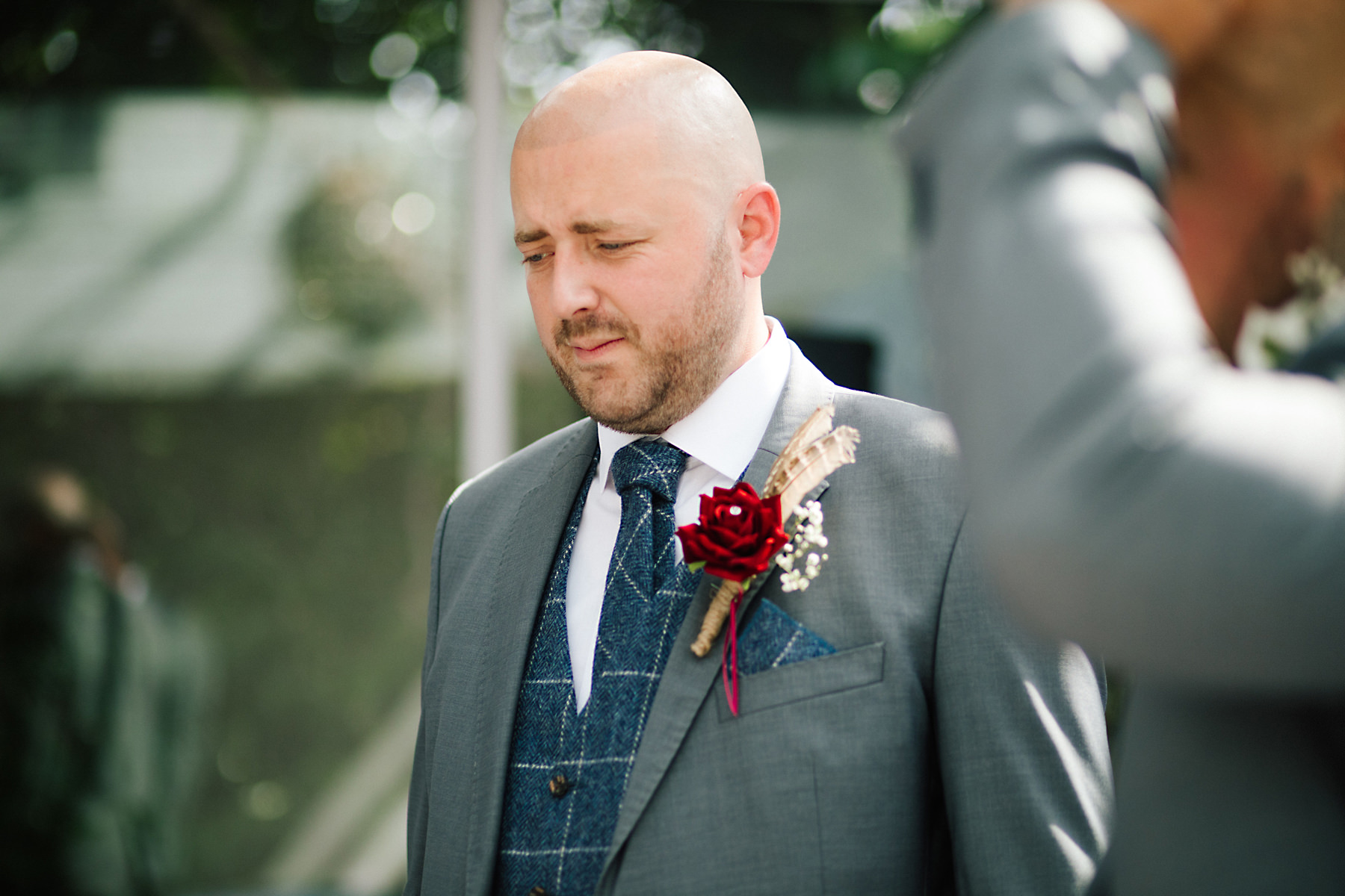 groom looking nervous