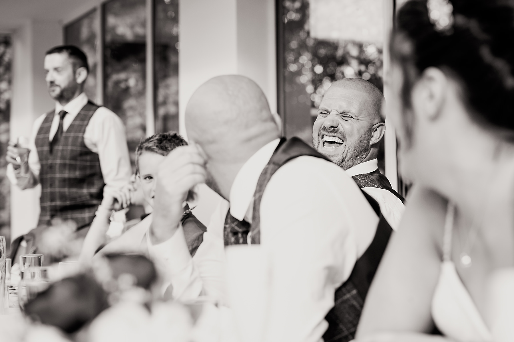 black and white wedding photo