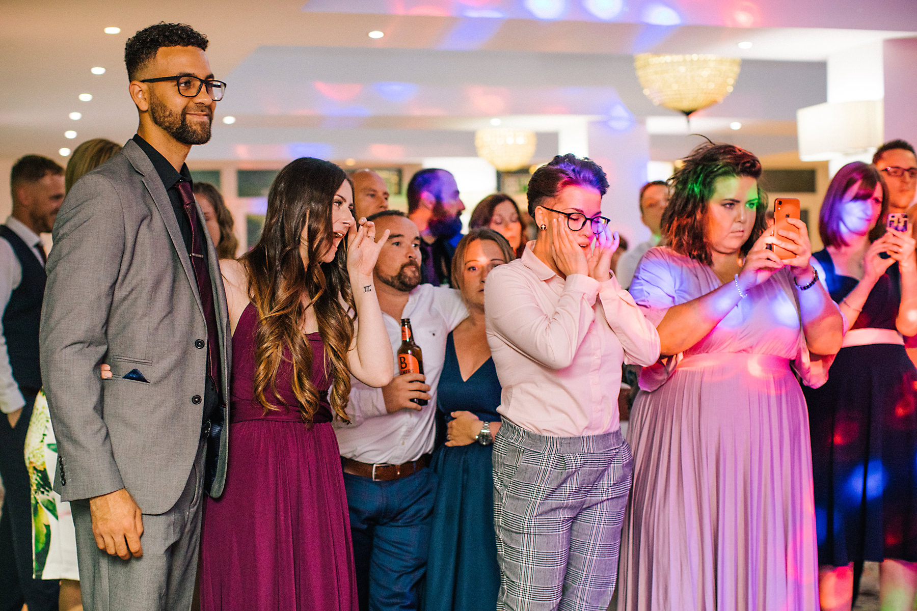 guests dancing chimney house hotel wedding