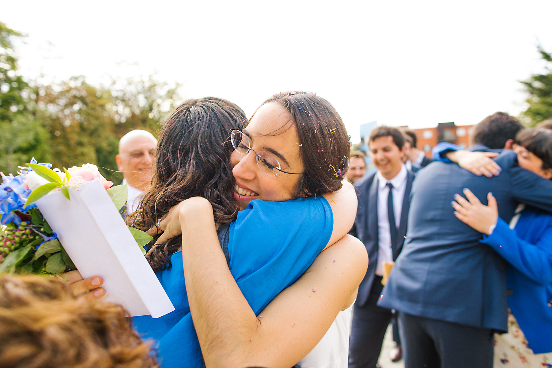 bride and sister
