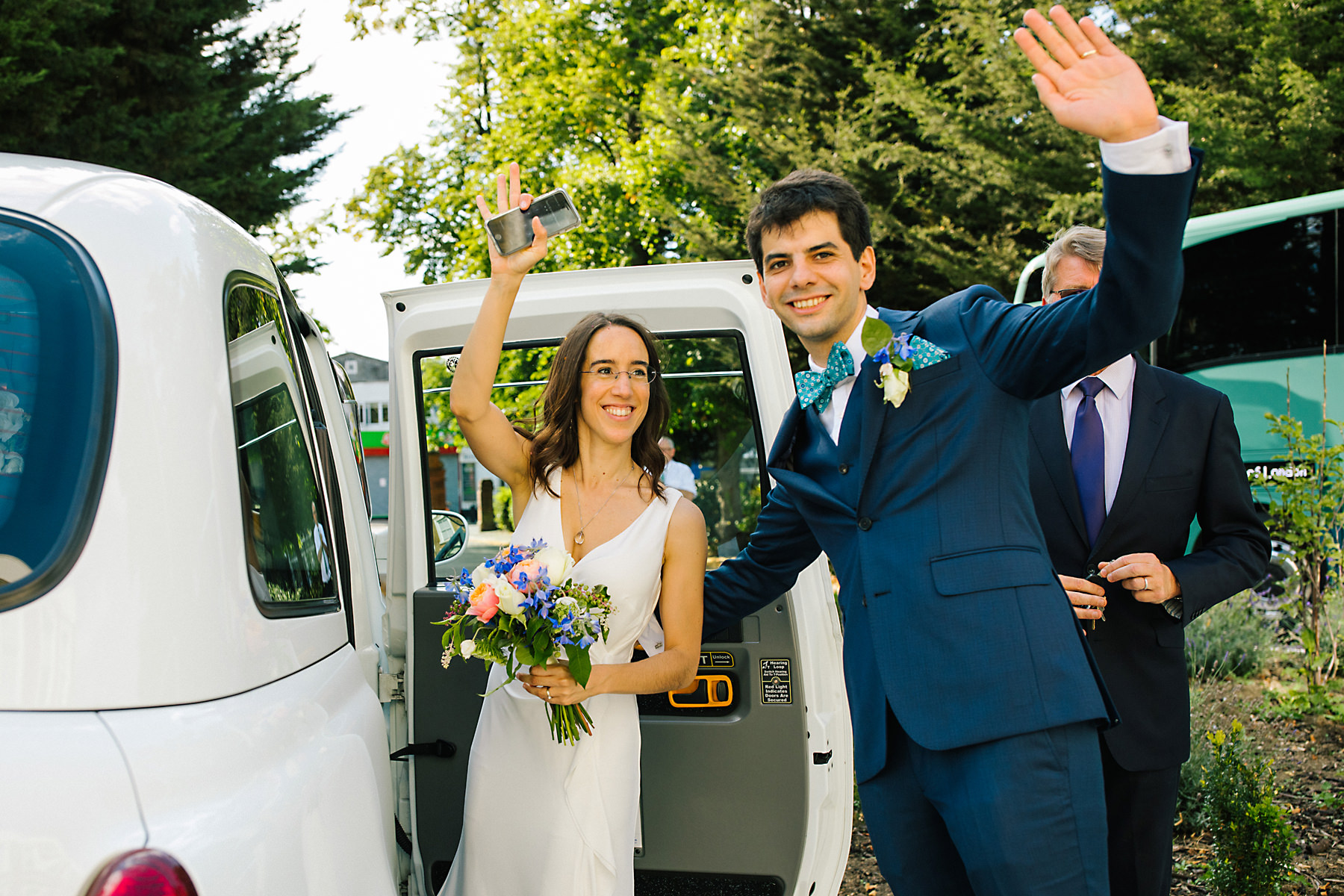 white cab wedding london