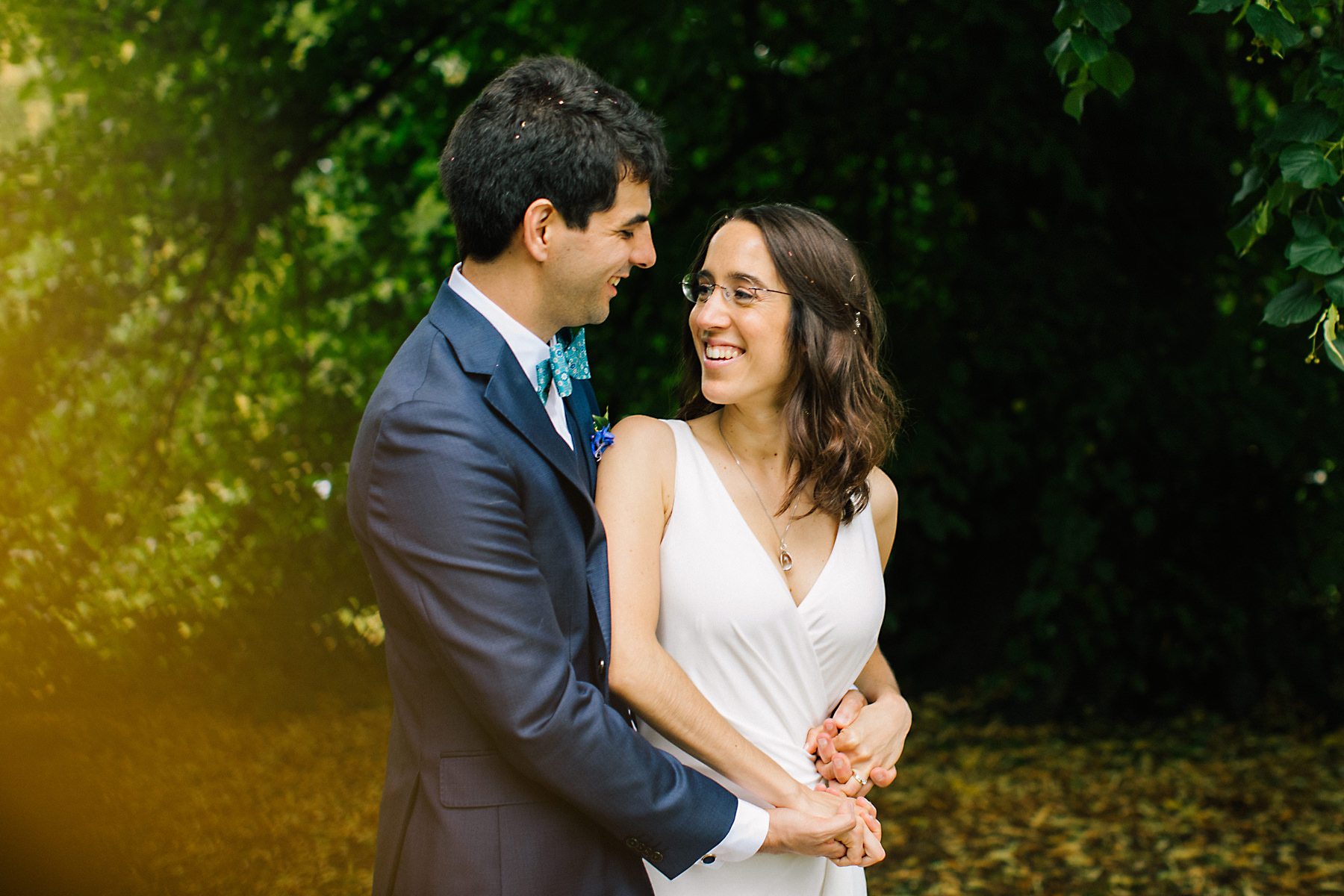 Hampstead heath bride and groom portraits