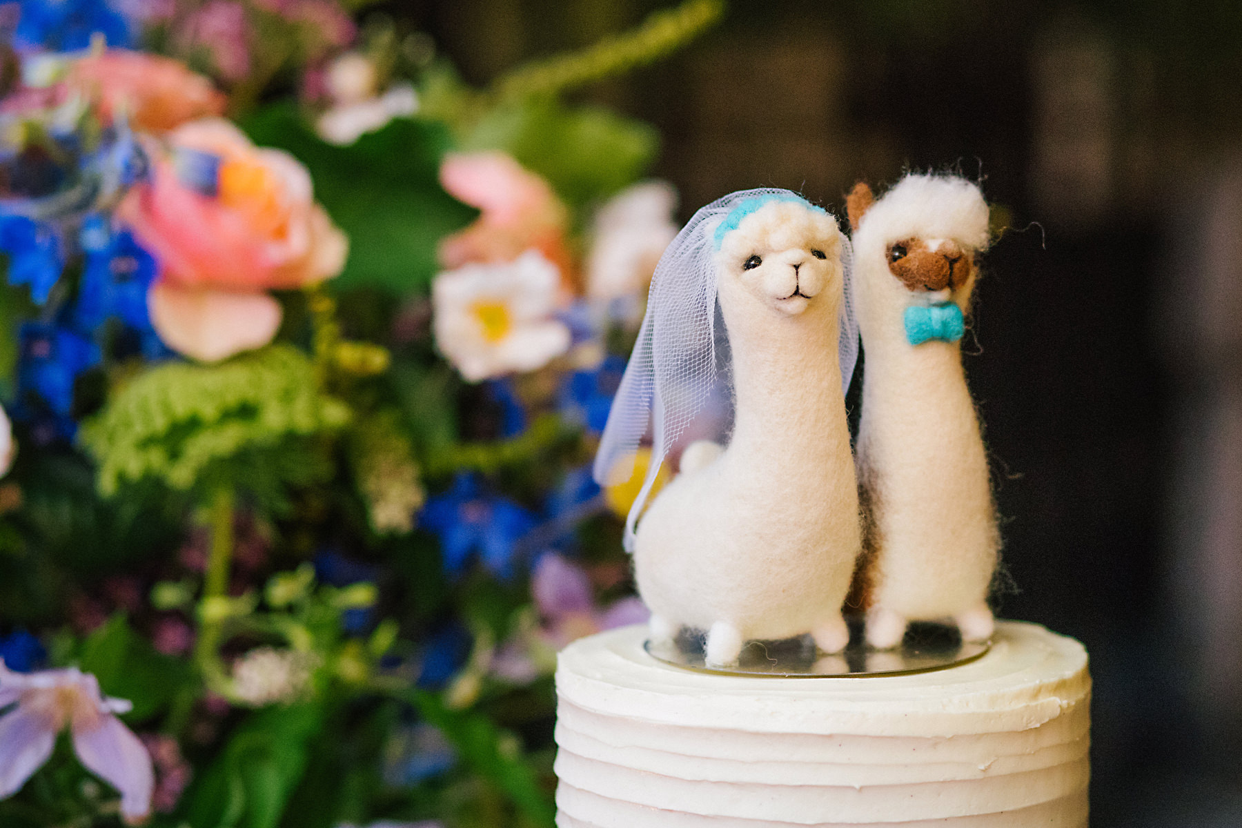 alpaca wedding cake toppers