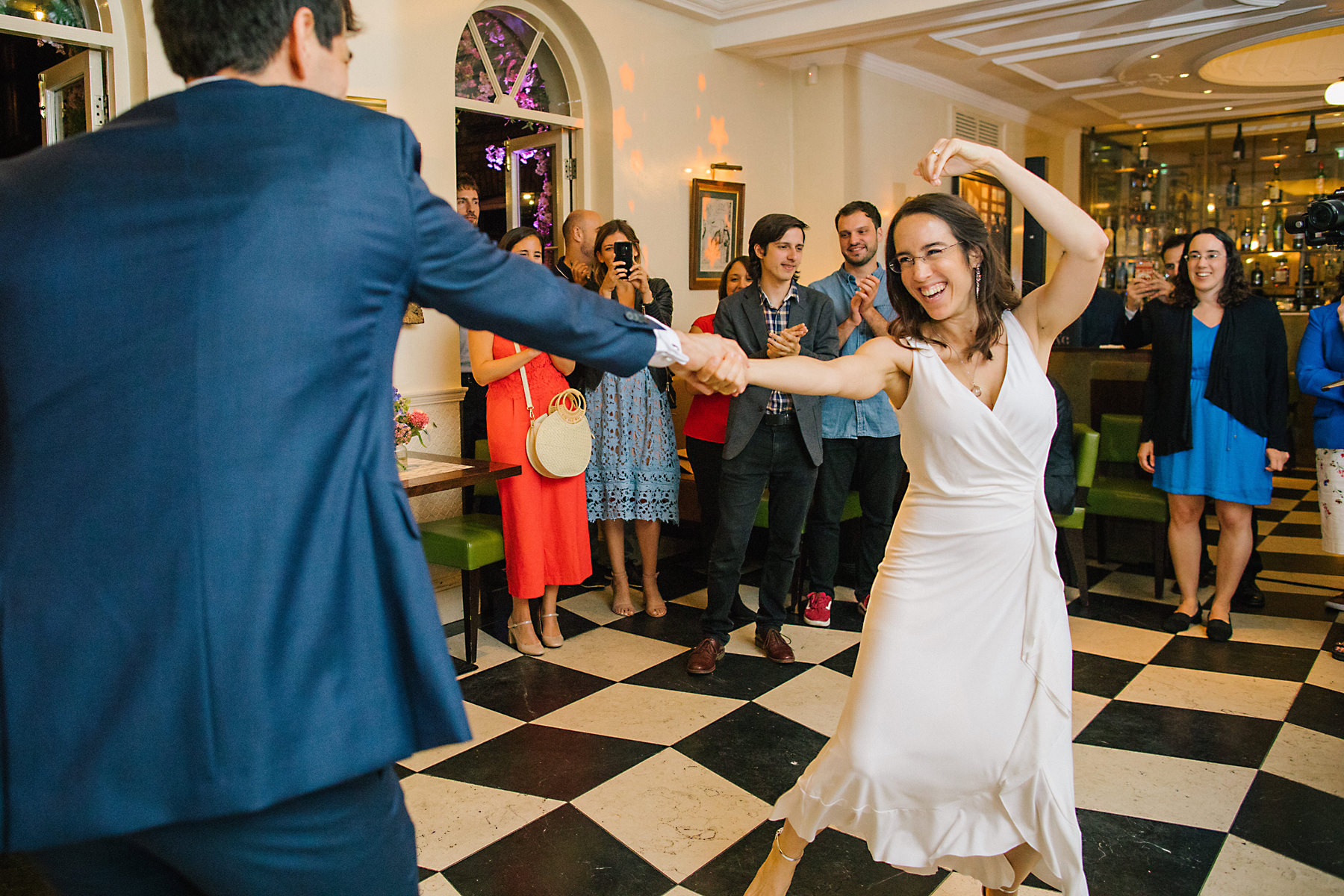 bride and groom salsa